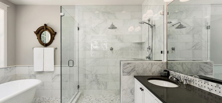 bathroom shower door installation in West Athens