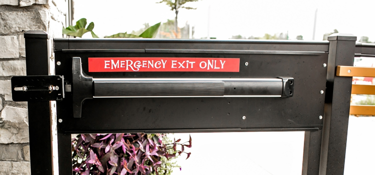 emergency push bar installation in West Athens